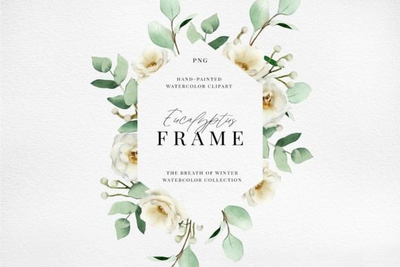Download Watercolor White Floral Frame Clipart - White floral Collection