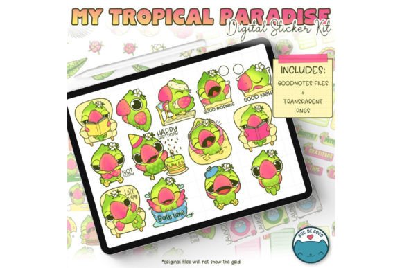 Download MY TROPICAL PARADISE 1 PLANNER STICKERS - Tropical paradise Collection