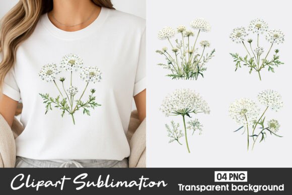 Download White Floral Watercolor Clipart PNG - White floral Collection