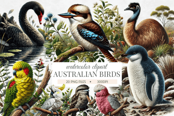 Download Australian Birds Watercolor Bundle - Watercolor bundle Collection