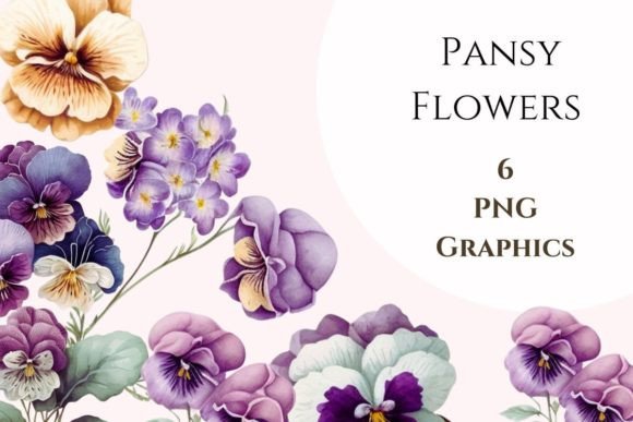 Download Pansy Flower Watercolor Bundle. - Watercolor bundle Collection