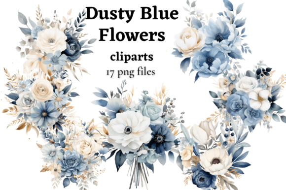 Download Dusty Blue Flower Arrangement Cliparts - Flower arrangement Collection