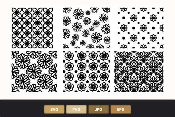 Download Black White Floral Seamless Pattern - White floral Collection
