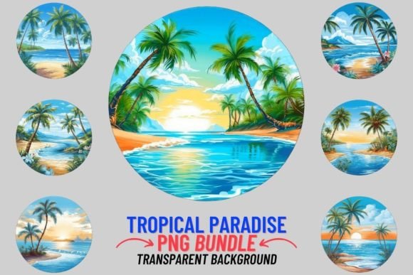 Download Tropical Paradise 12 PNG Clipart Bundle - Tropical paradise Collection