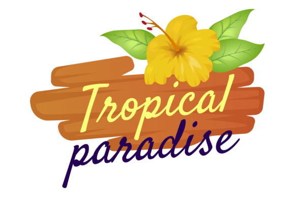 Download Tropical Paradise Logo. Hibiscus Flower - Premium Resources