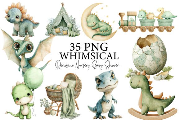 Download Baby Dinosaur Watercolor Bundle - Watercolor bundle Collection