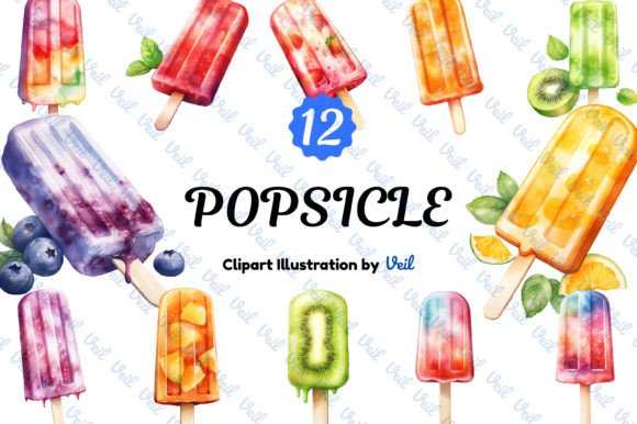 Download Popsicle Clipart Watercolor Bundle - Watercolor bundle Collection